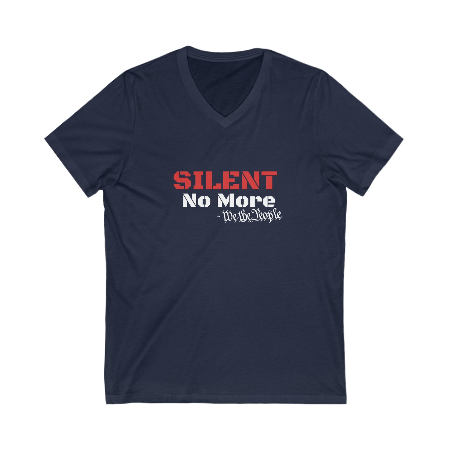 Silent No More....Unisex  Short Sleeve V-Neck Tee