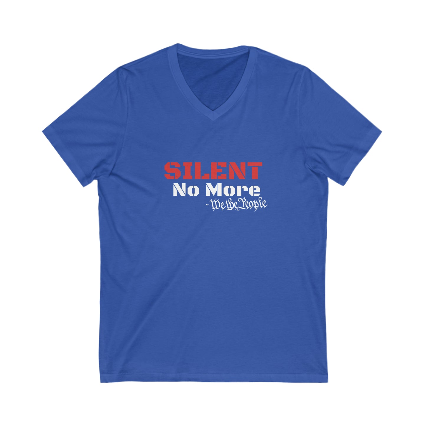 Silent No More....Unisex  Short Sleeve V-Neck Tee