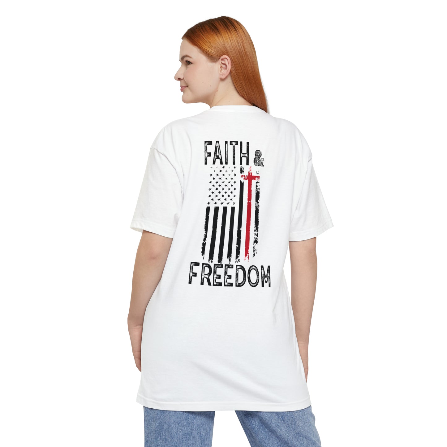 Faith & Freedom (Back Design) BIG AND TALL