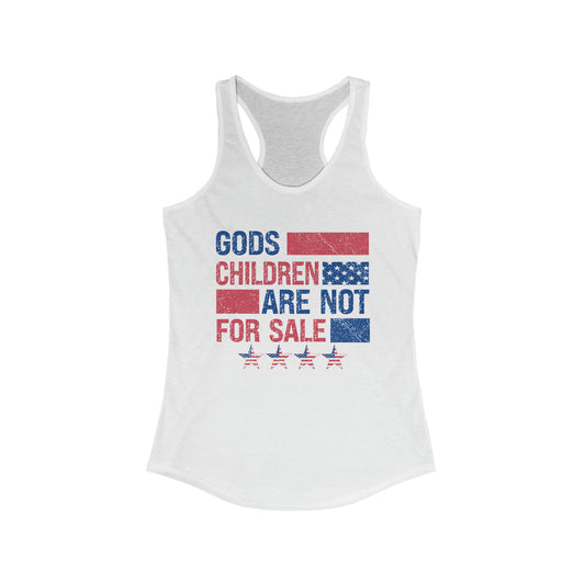 Gods Children Are Not For Sale Women's Racerback Tank