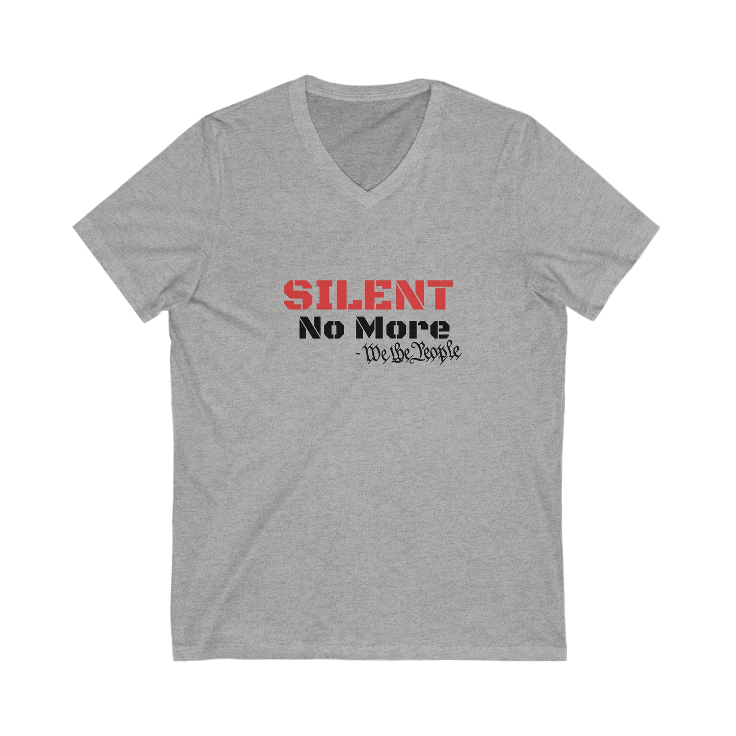 Silent No More....Unisex  Short Sleeve V-Neck Tee