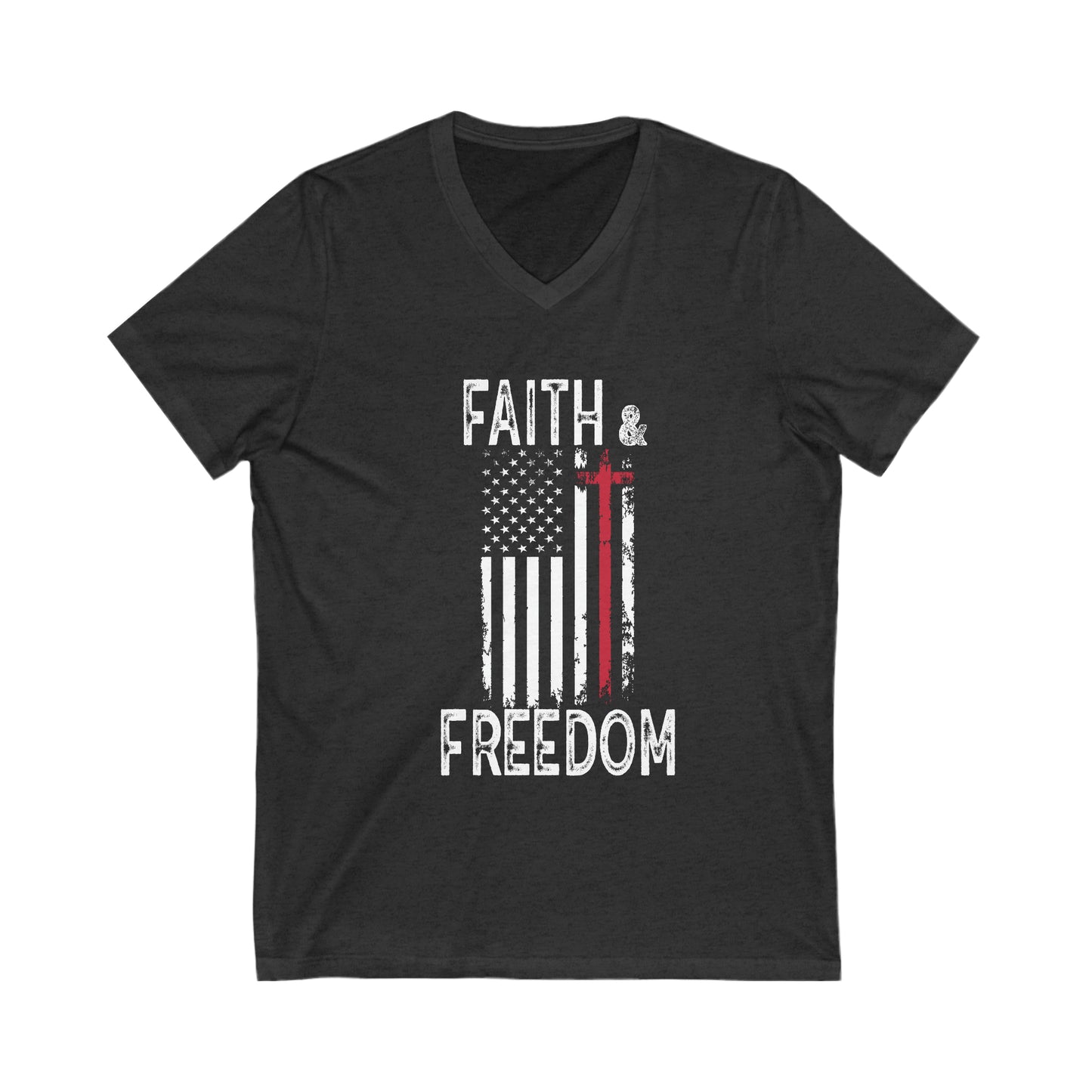 Faith & Freedom Unisex Short Sleeve V-Neck Tee