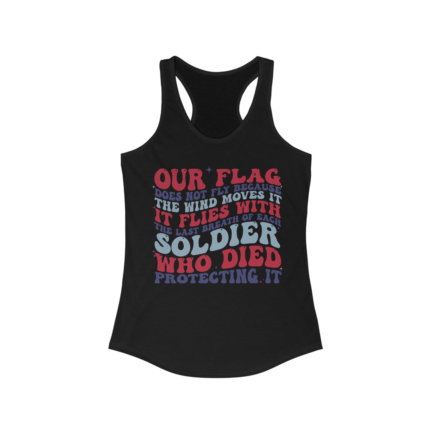 Women's Our Flag America 4th of July Independence Day Racerback Tank