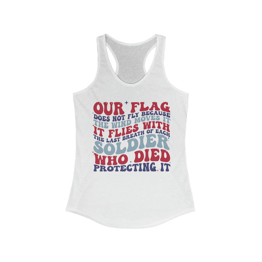 Women's Our Flag America 4th of July Independence Day Racerback Tank