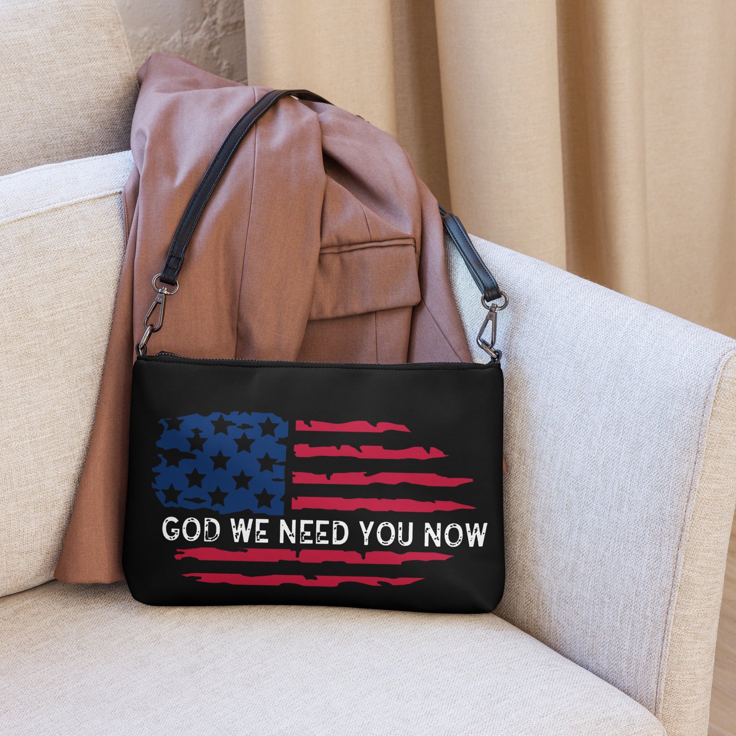 God We Need You Now Crossbody bag