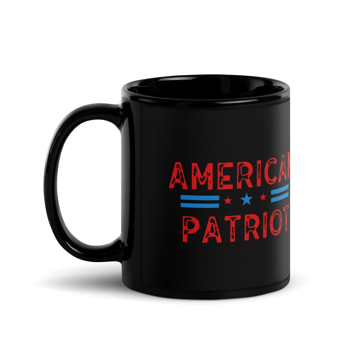 American Patriot Black Coffee Mug