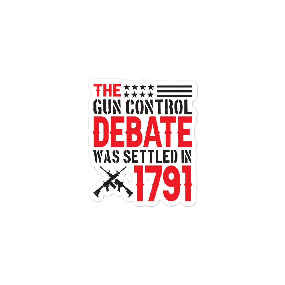 Gun Control Debate Bubble-free sticker