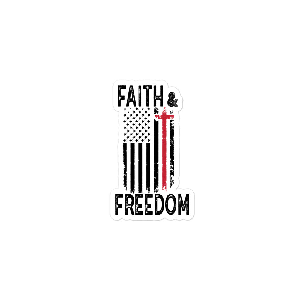 Faith & Freedom Bubble-free stickers