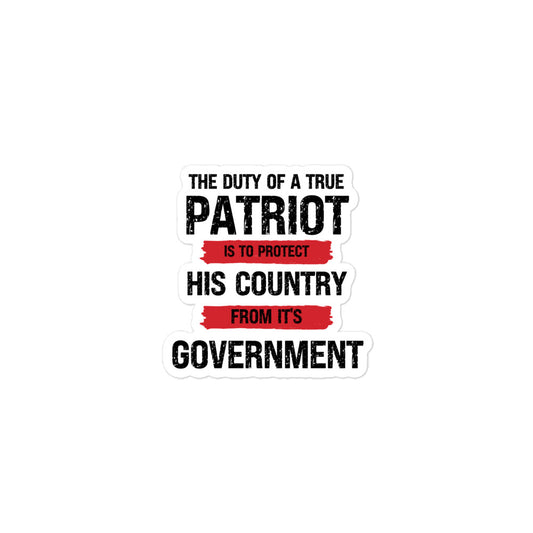 Duty Of A Patriot Bubble-free stickers