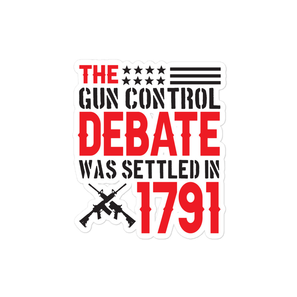 Gun Control Debate Bubble-free sticker