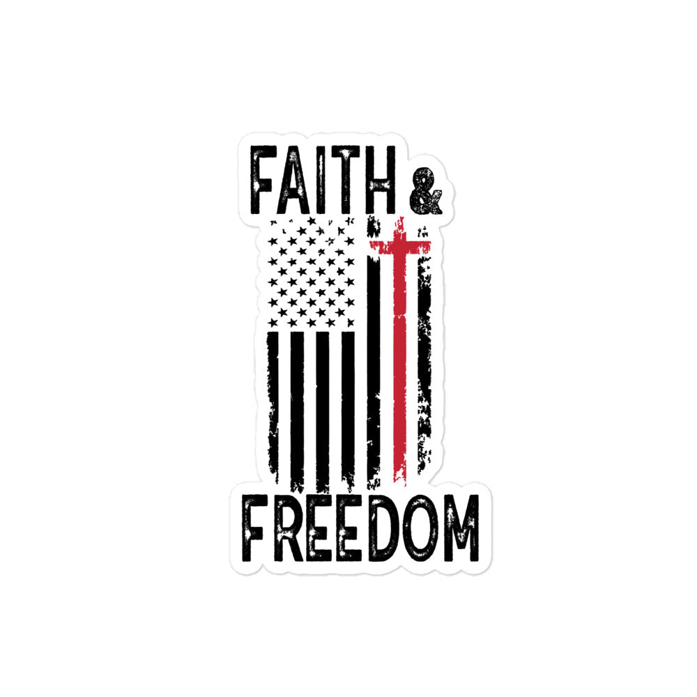 Faith & Freedom Bubble-free stickers