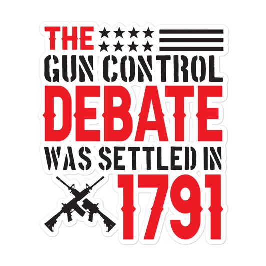 Gun Control Debate Bubble-free sticker