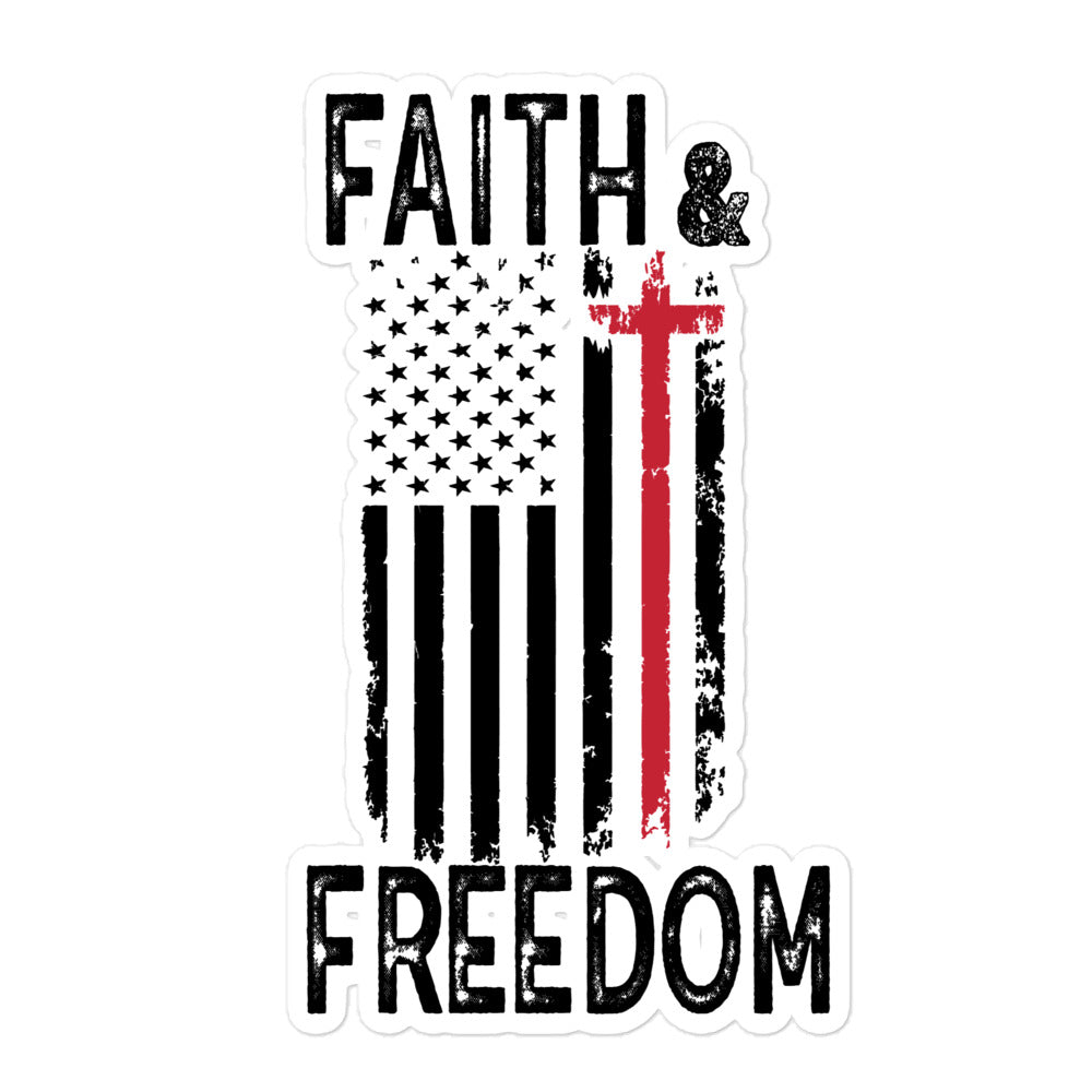 Faith & Freedom Bubble-free stickers