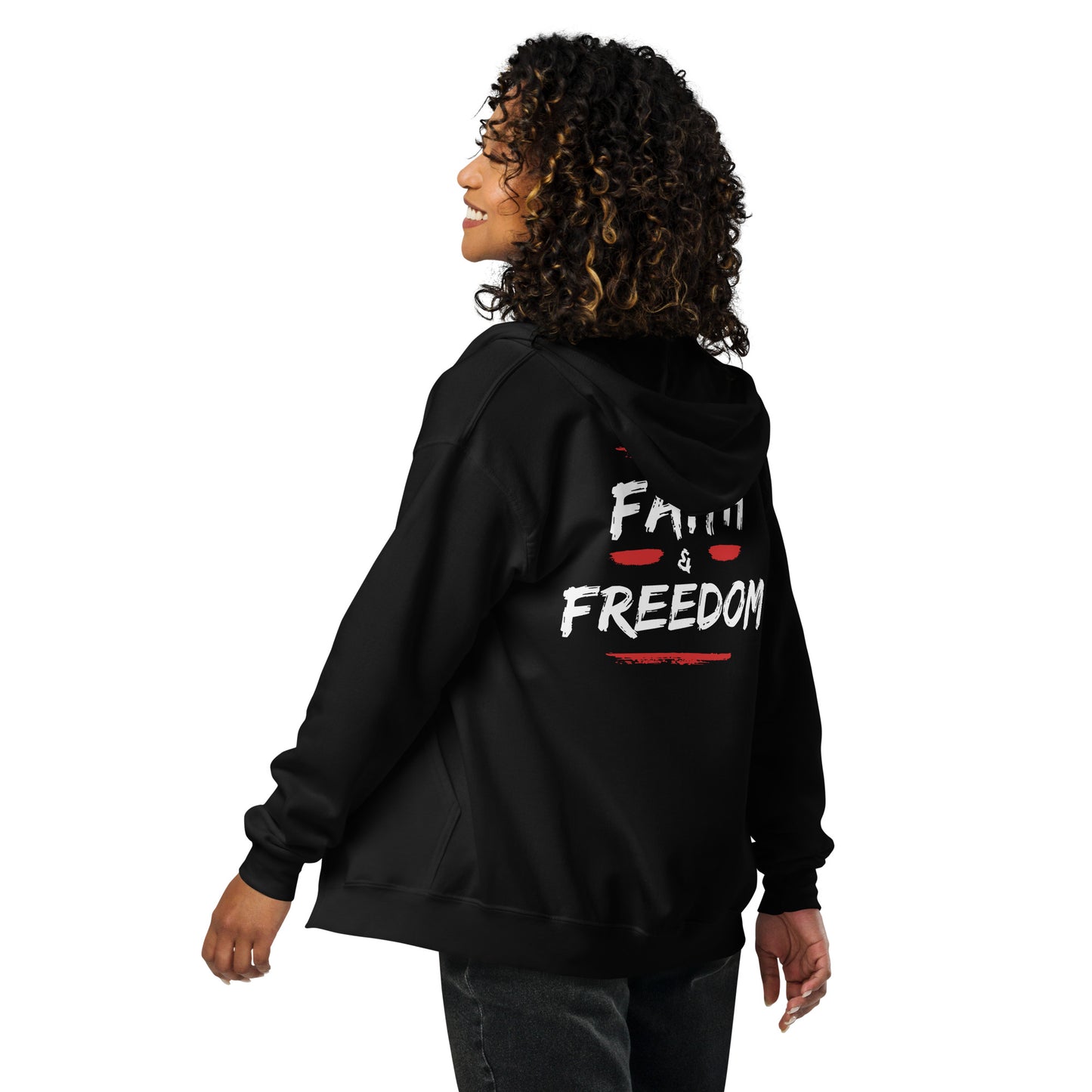 Faith and Freedom Unisex heavy blend zip hoodie