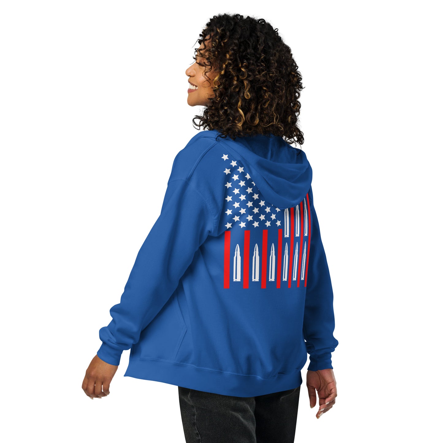 556 Ammo Flag Unisex Zip Hoodie