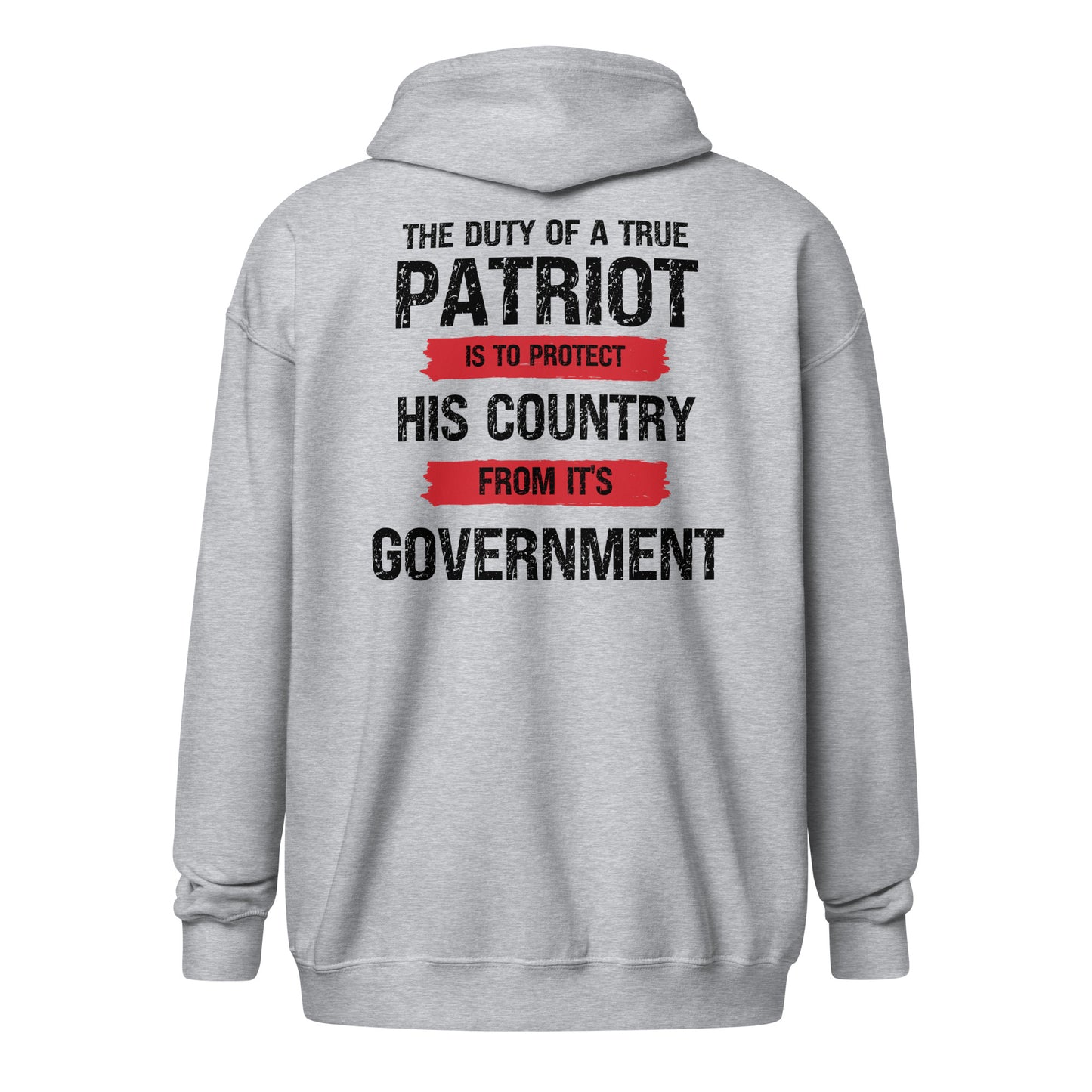 Duty Of A Patriot ( USA Flag Front) Unisex heavy blend ZIP Hoodie