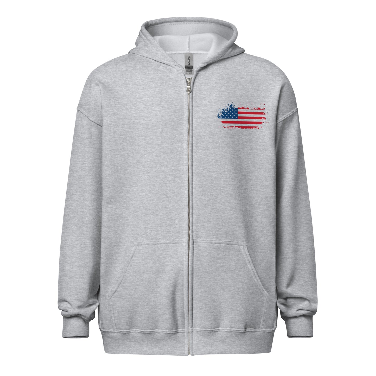 Duty Of A Patriot ( USA Flag Front) Unisex heavy blend ZIP Hoodie