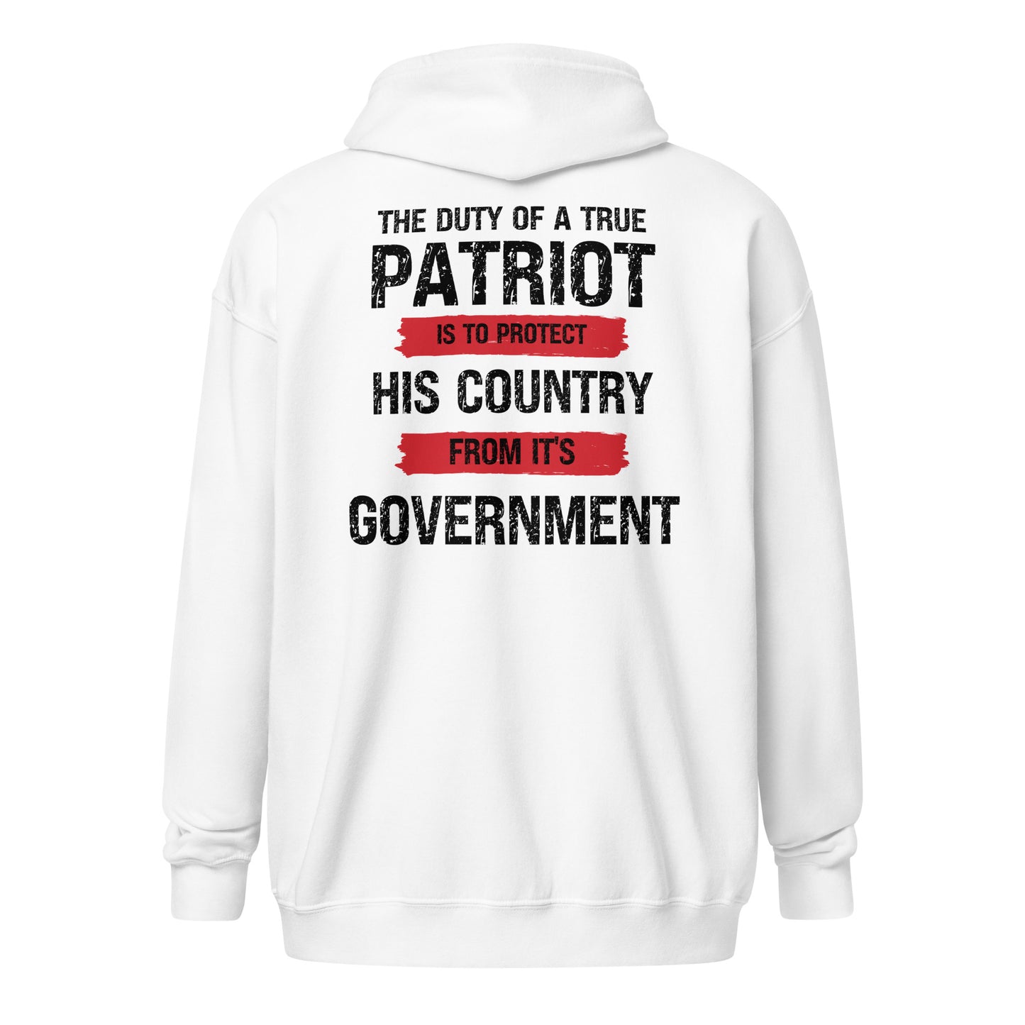 Duty Of A Patriot ( USA Flag Front) Unisex heavy blend ZIP Hoodie