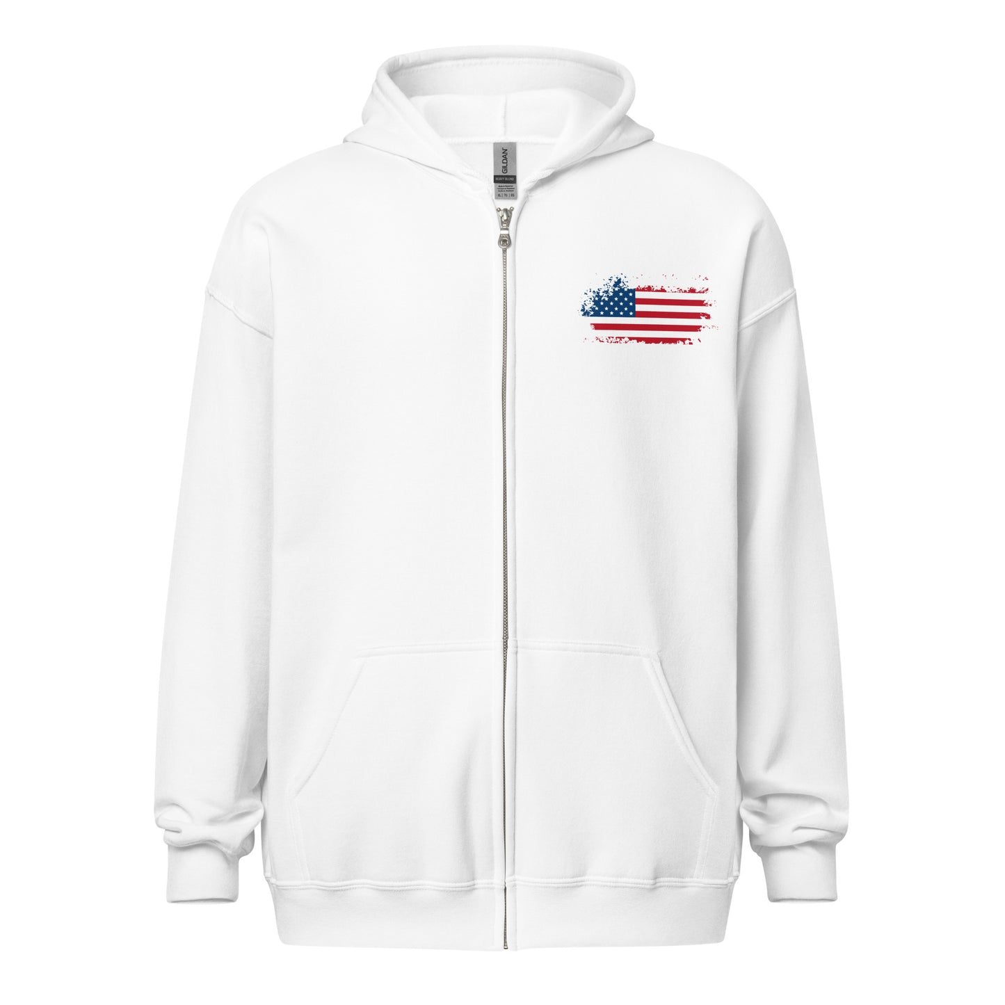 Duty Of A Patriot ( USA Flag Front) Unisex heavy blend ZIP Hoodie