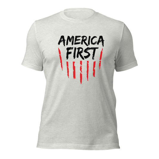 America First (Front Design) Unisex t-shirt