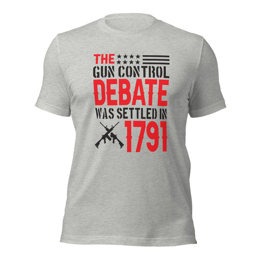 Gun Control Debate (Front Design) Unisex t-shirt