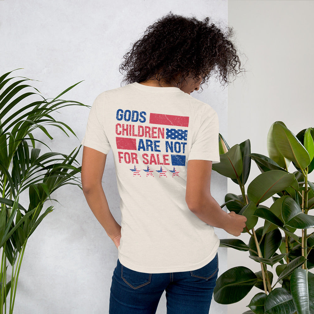 Gods Children Are Not For Sale (Back Design) Unisex t-shirt