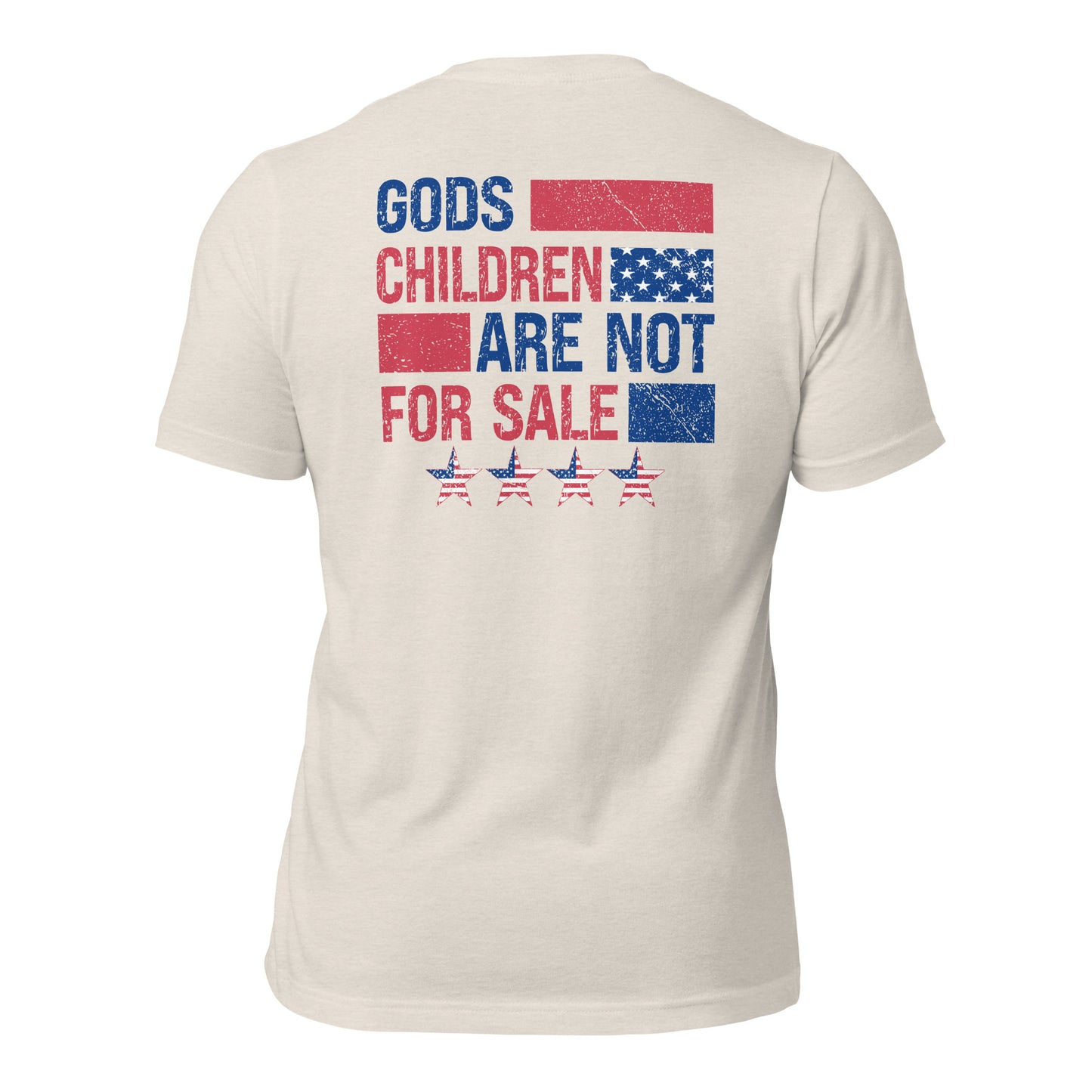 Gods Children Are Not For Sale (Back Design) Unisex t-shirt