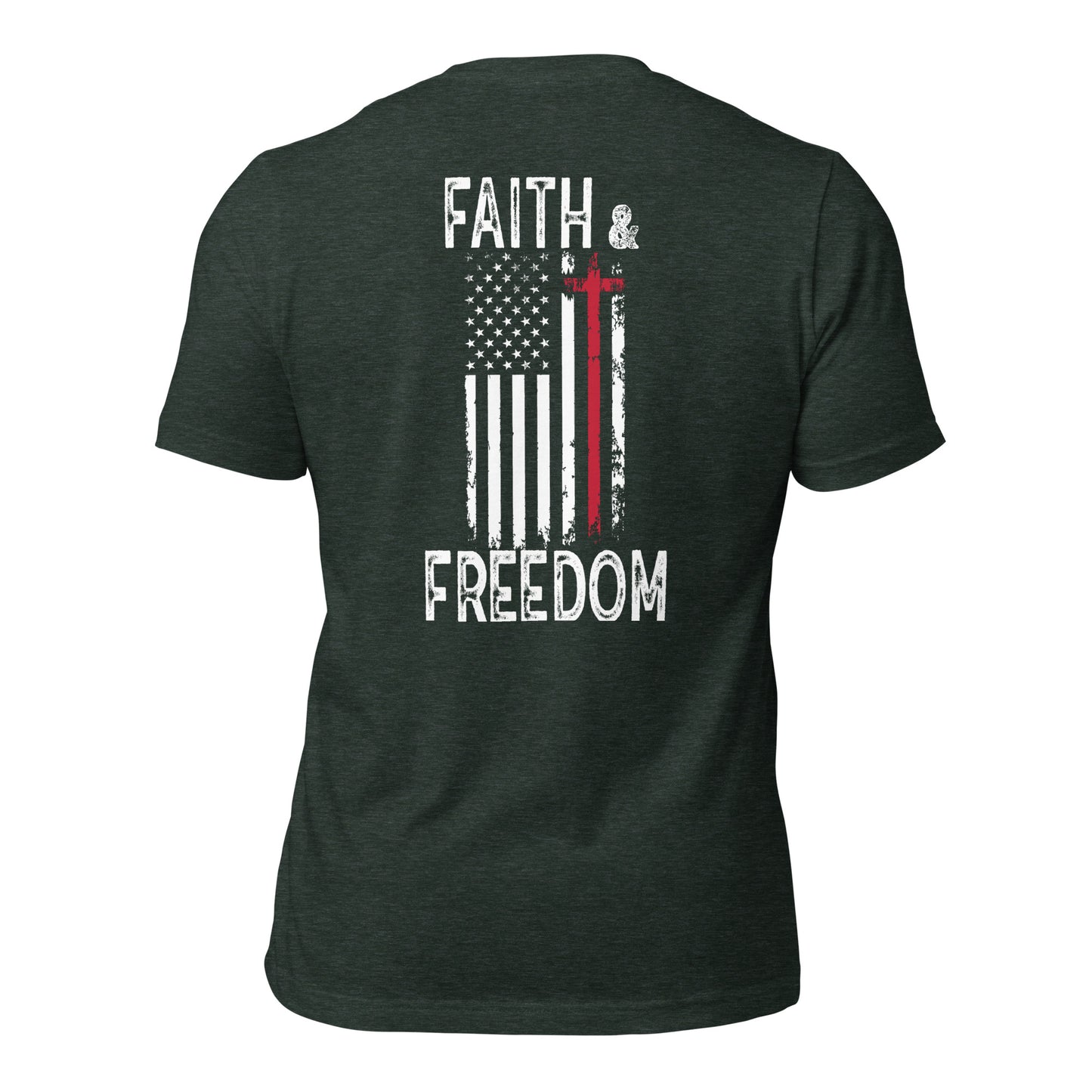 Faith & Freedom (Back Design) Unisex t-shirt