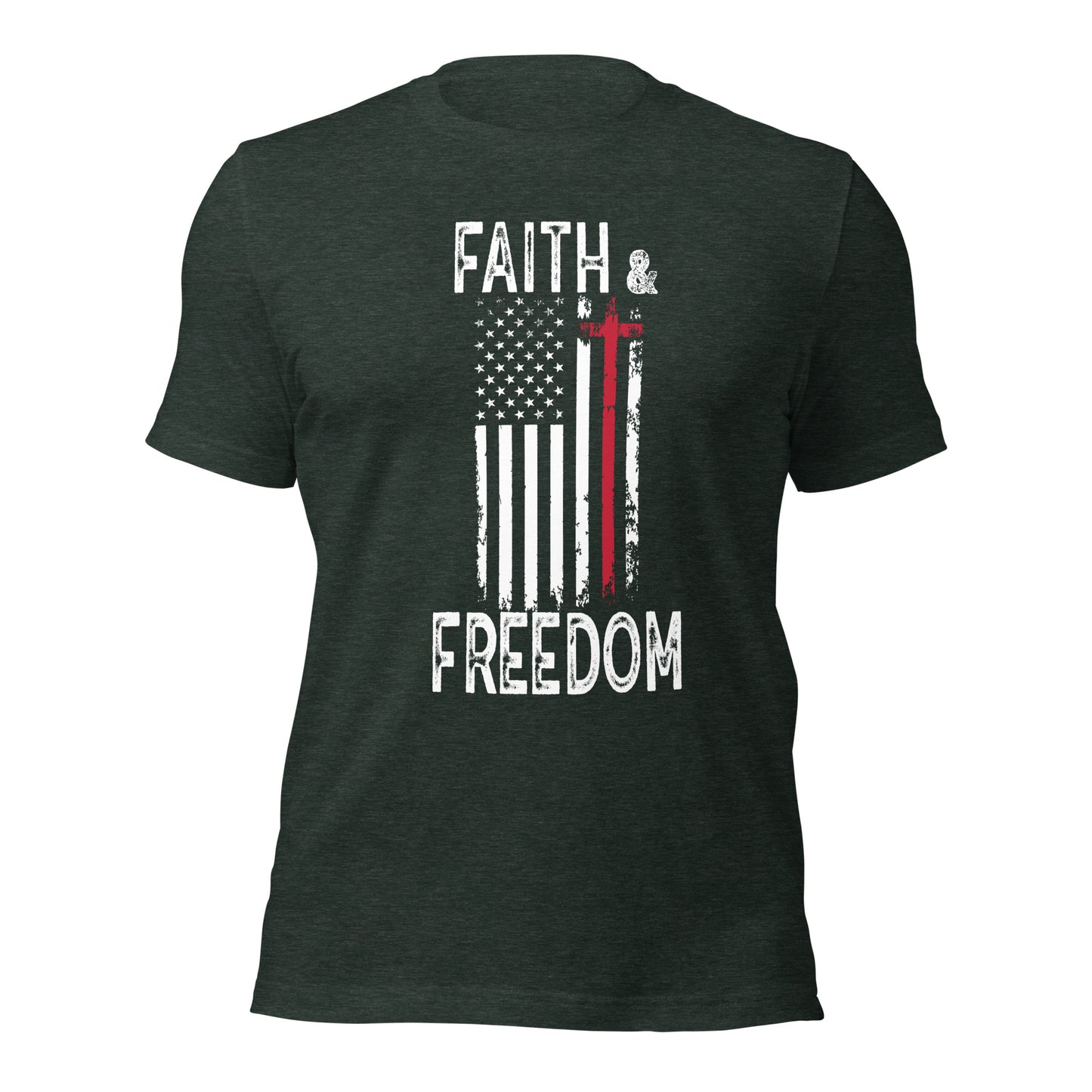 Faith & Freedom (Front Design) Unisex t-shirt