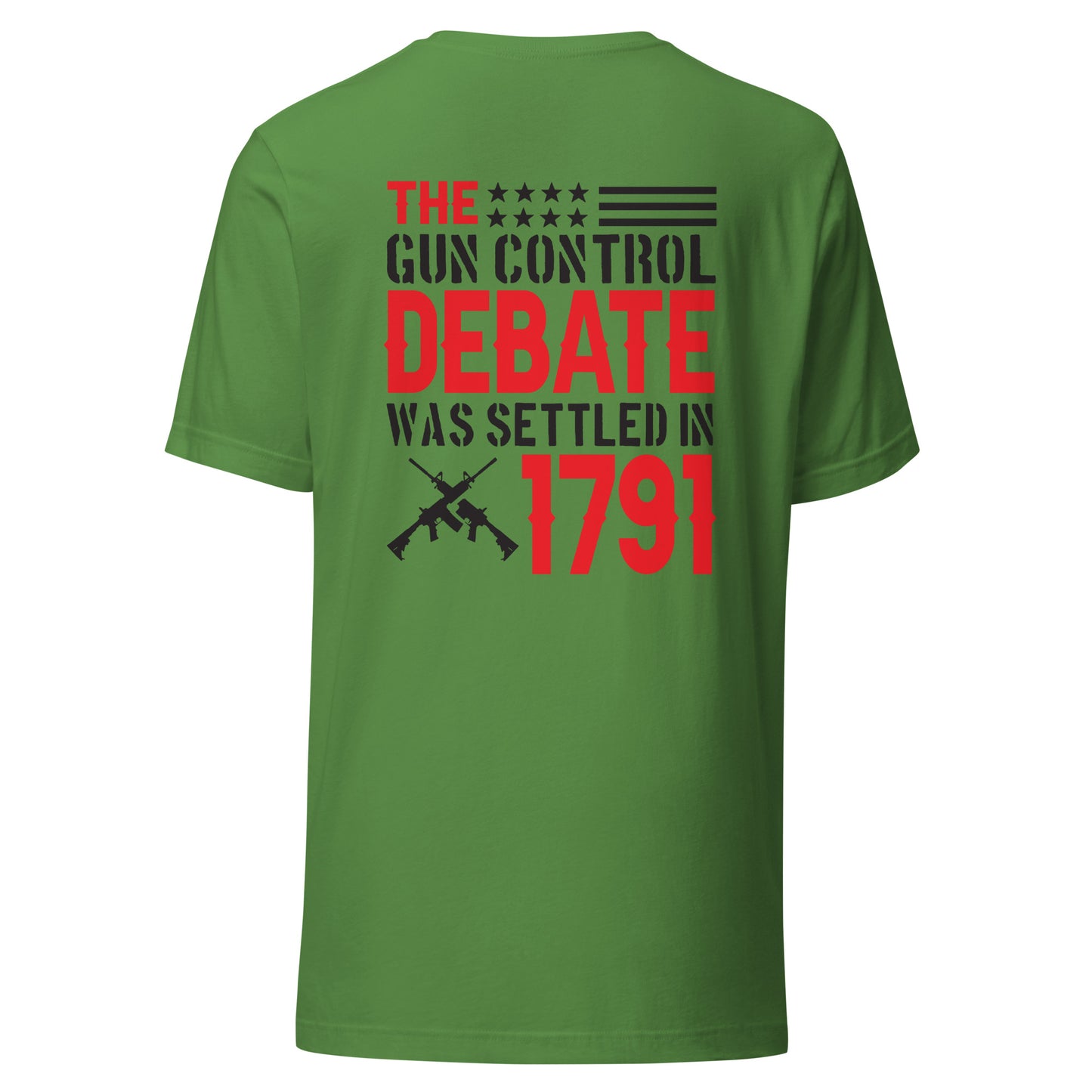 Gun Control Debate (Back Design) Unisex t-shirt