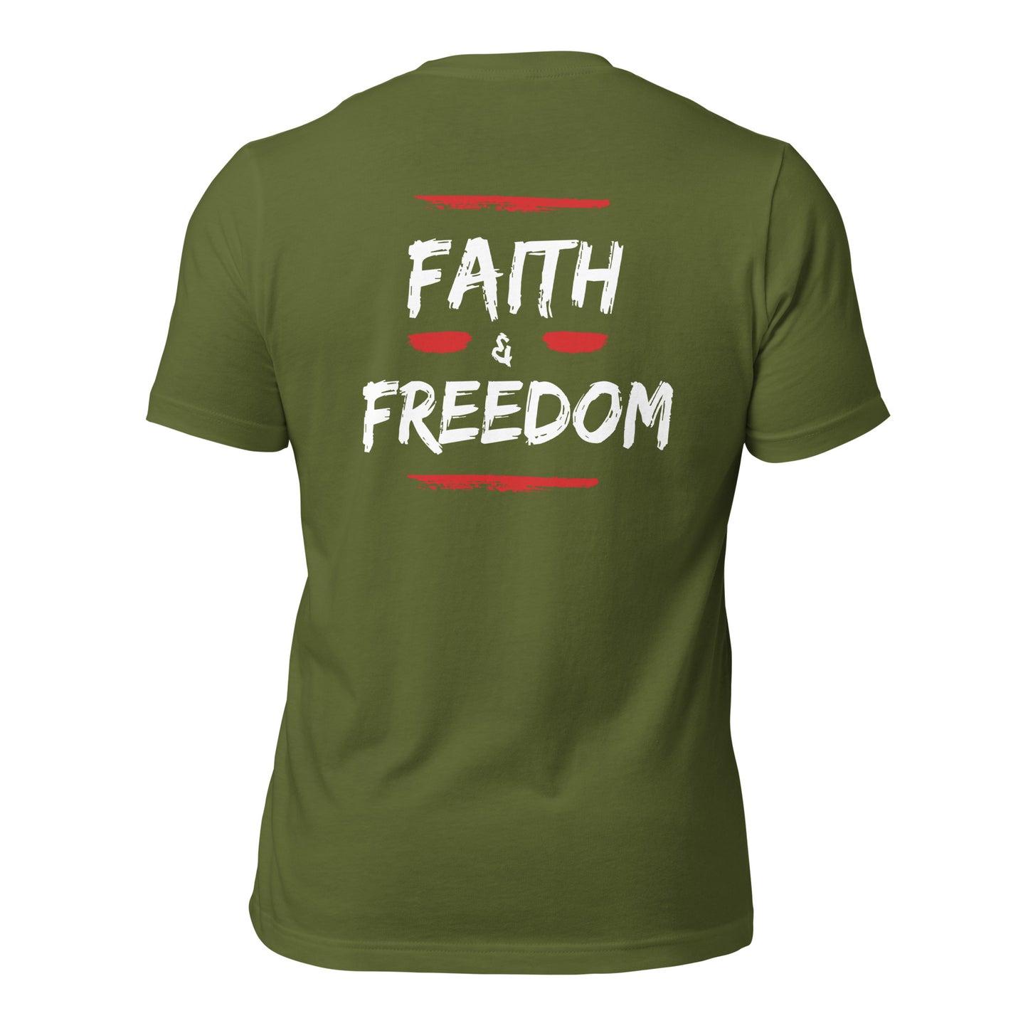 Faith and Freedom (Back Design) Unisex t-shirt