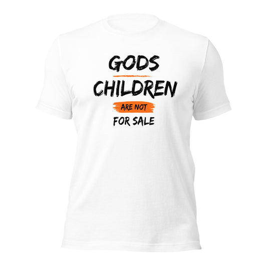 Gods Children Are Not For Sale (Front Design) Unisex t-shirt