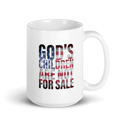 Gods Children Are Not For Sale White Coffee Mug
