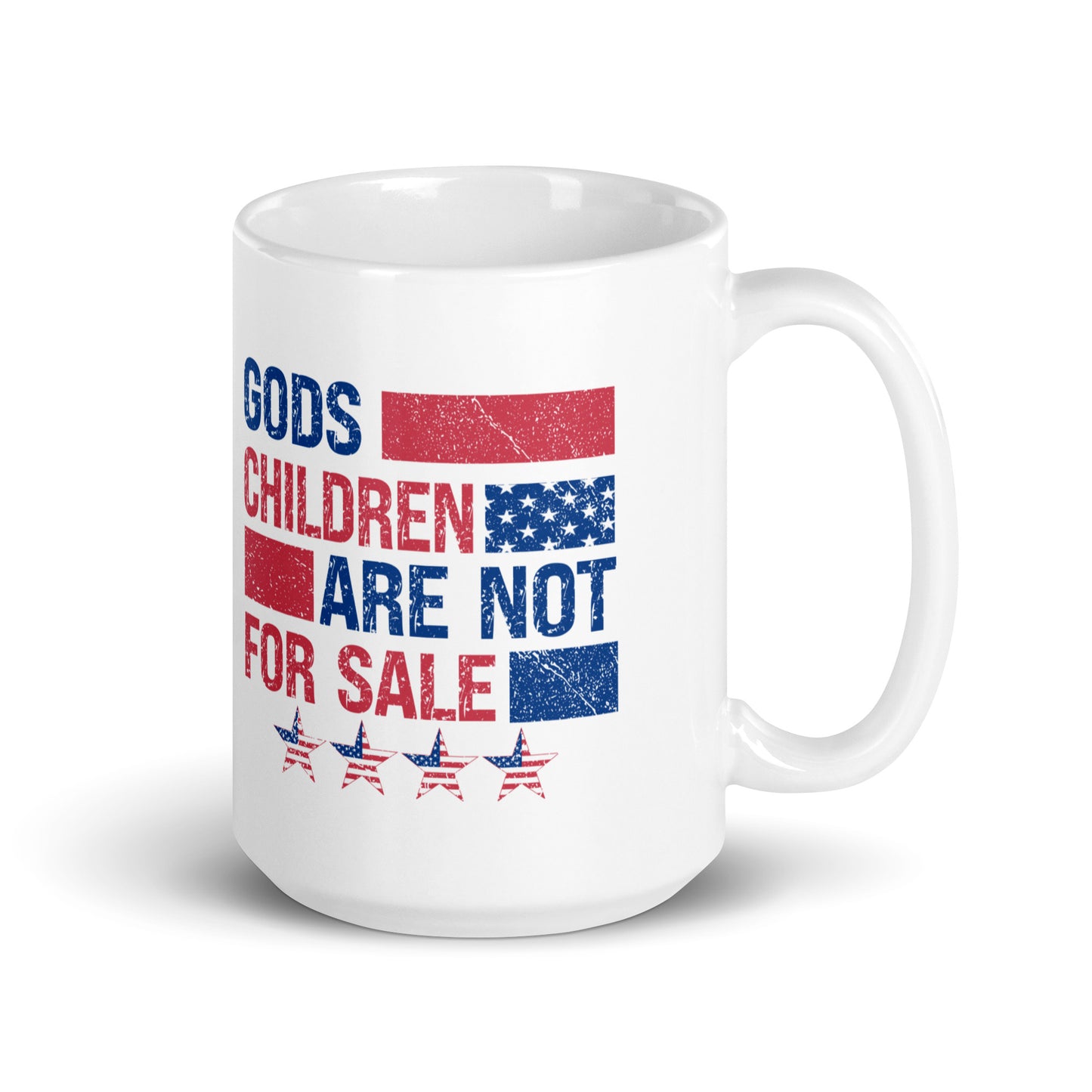 Gods Children Are Not For Sale White Coffee Mug