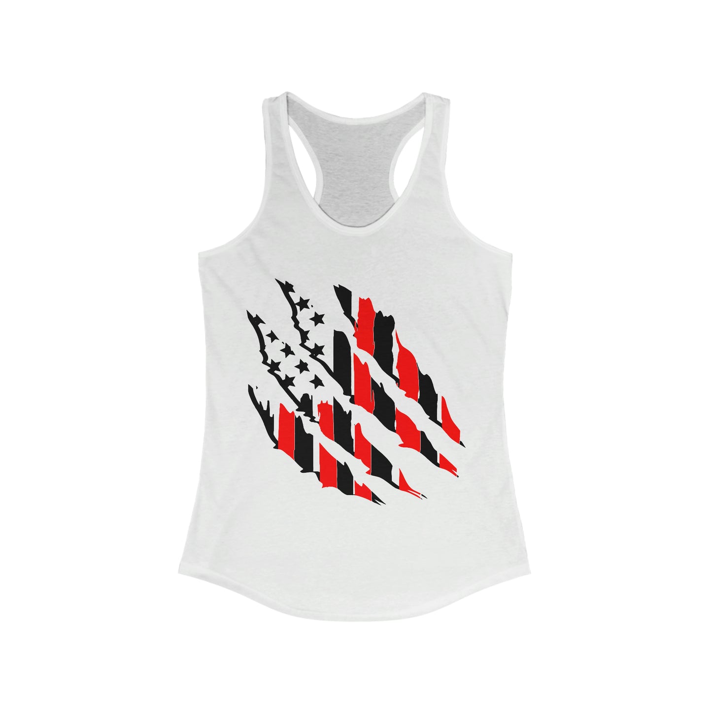 Tattered American Flag Women's  Racerback Tank