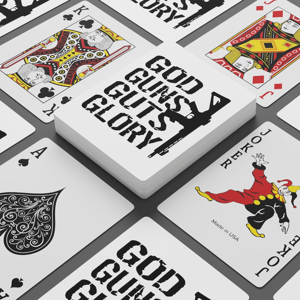 God Guns Guts and Glory Custom Poker Cards