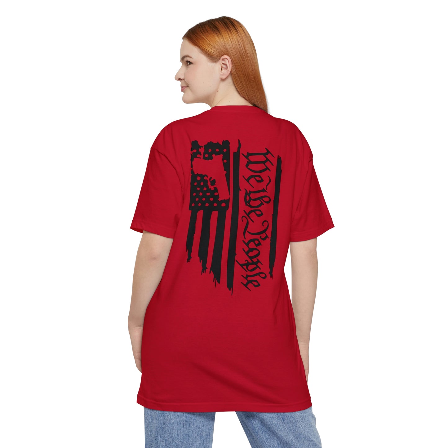 We The People Tattered Flag With Handgun Cutout (BIG AND TALL SIZES)