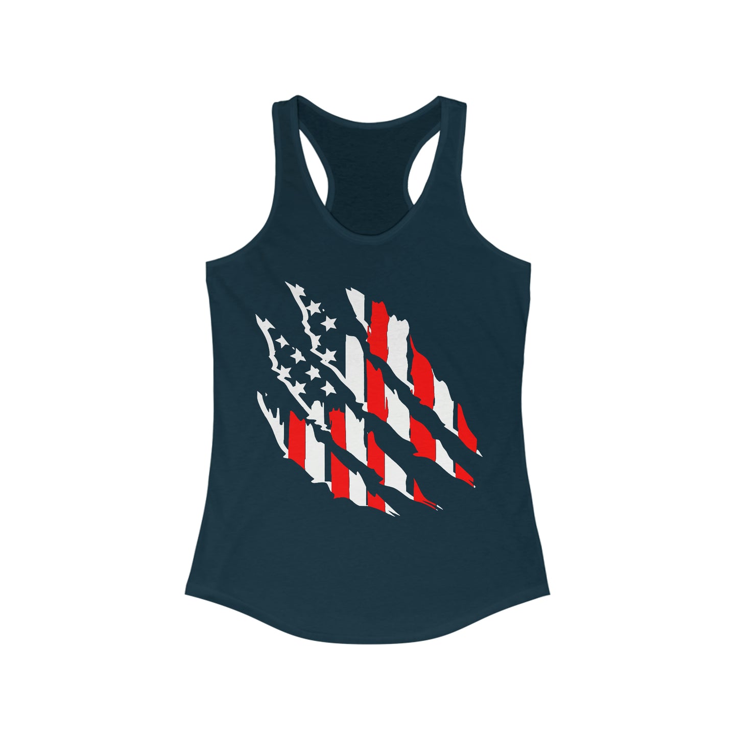 Tattered American Flag Women's  Racerback Tank