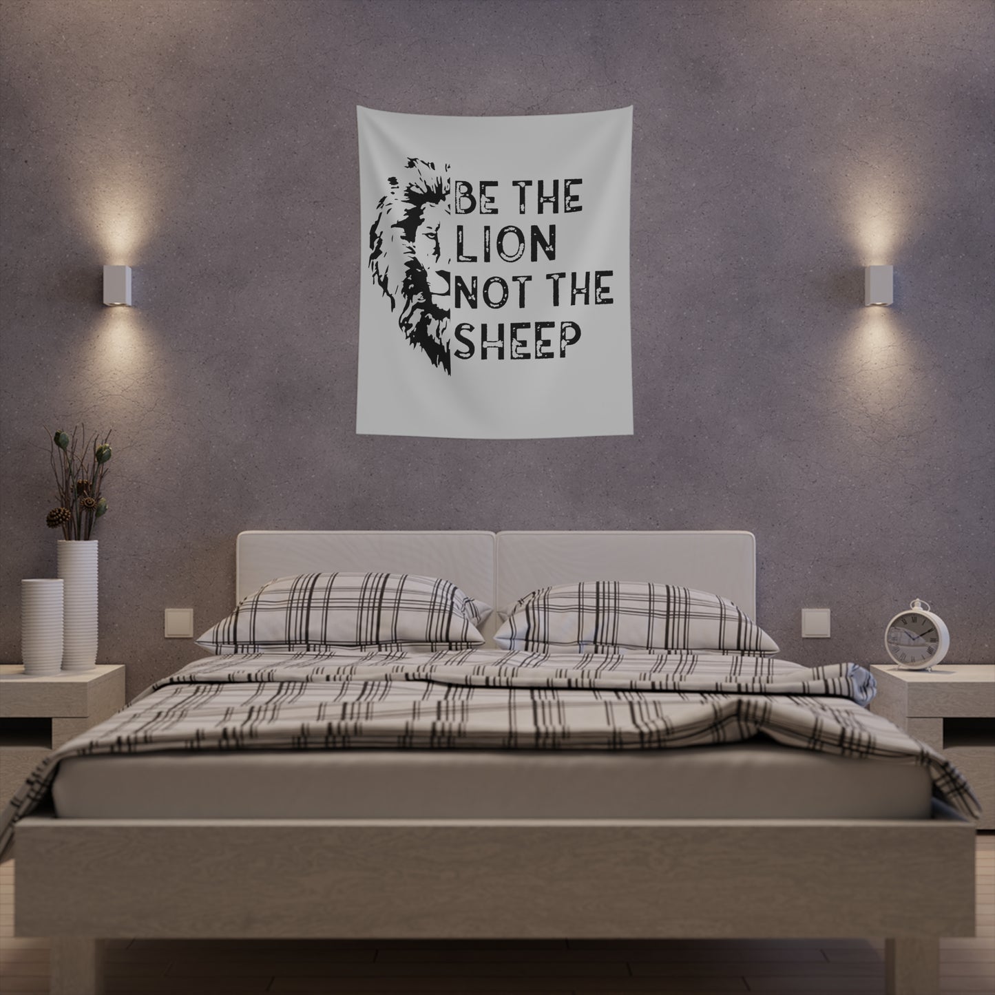 Be The Lion Not The Sheep Printed Wall Tapestry