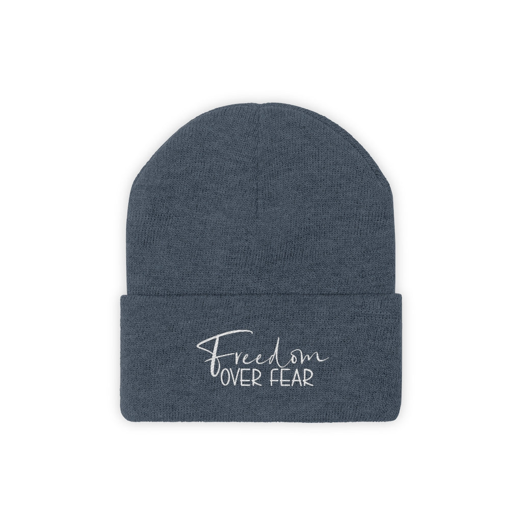 Freedom Over Fear Unisex Knit Beanie