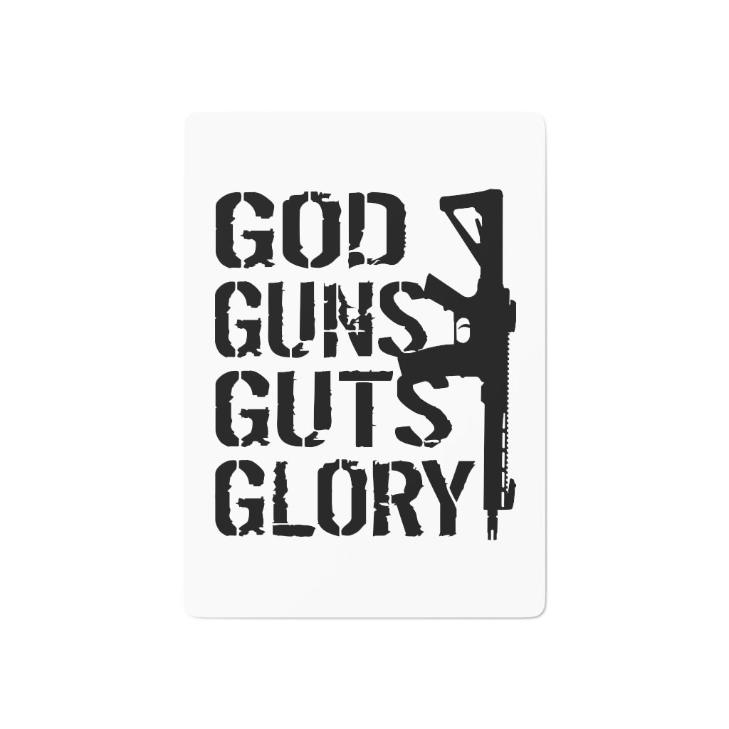 God Guns Guts and Glory Custom Poker Cards