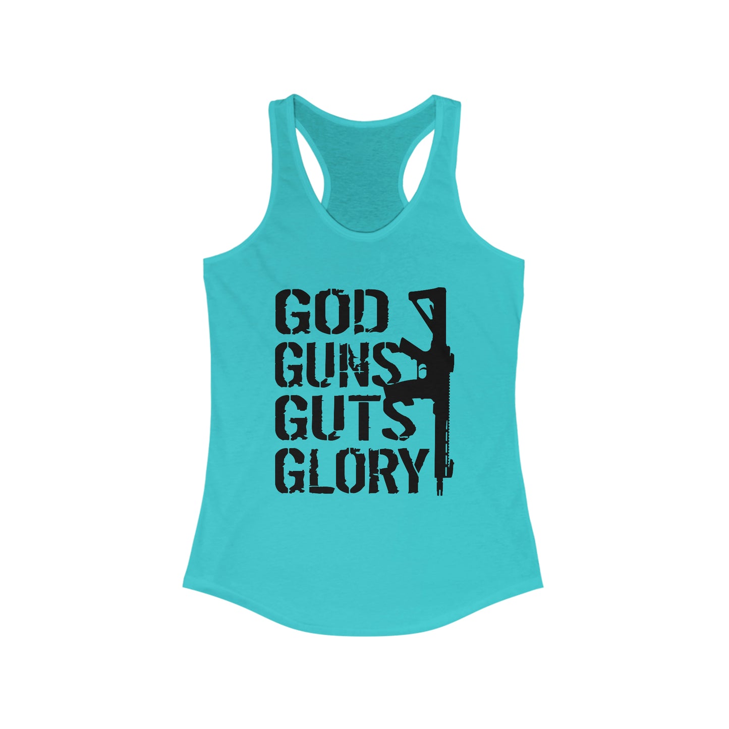 God Guns Guts Glory Women's Racerback Tank