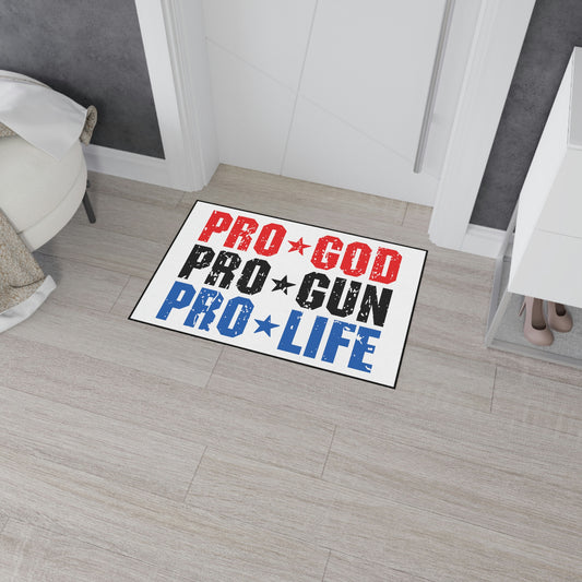 Pro God Pro Gun Pro Life Heavy Duty Door Mat