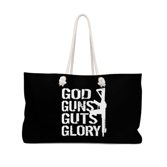 God Guns Guts and Glory Large Weekender Bag