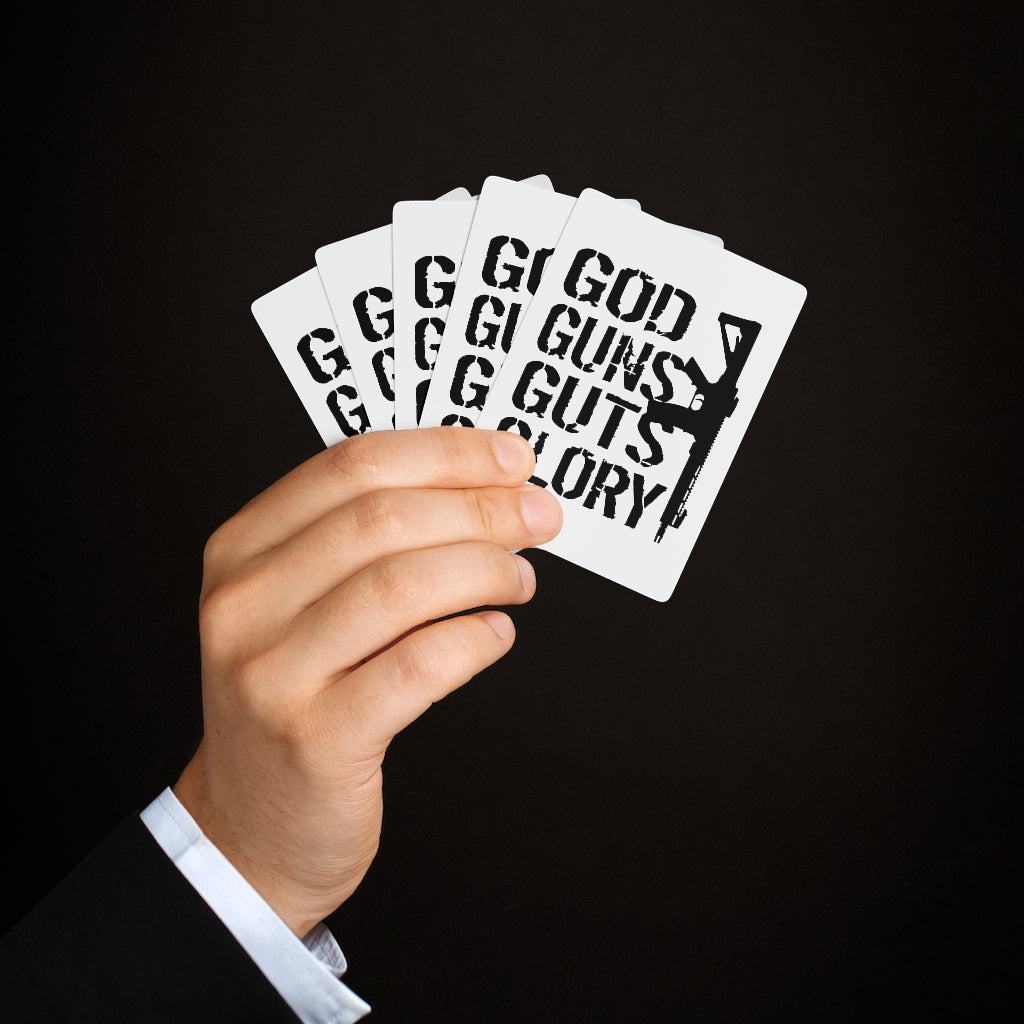 God Guns Guts and Glory Custom Poker Cards