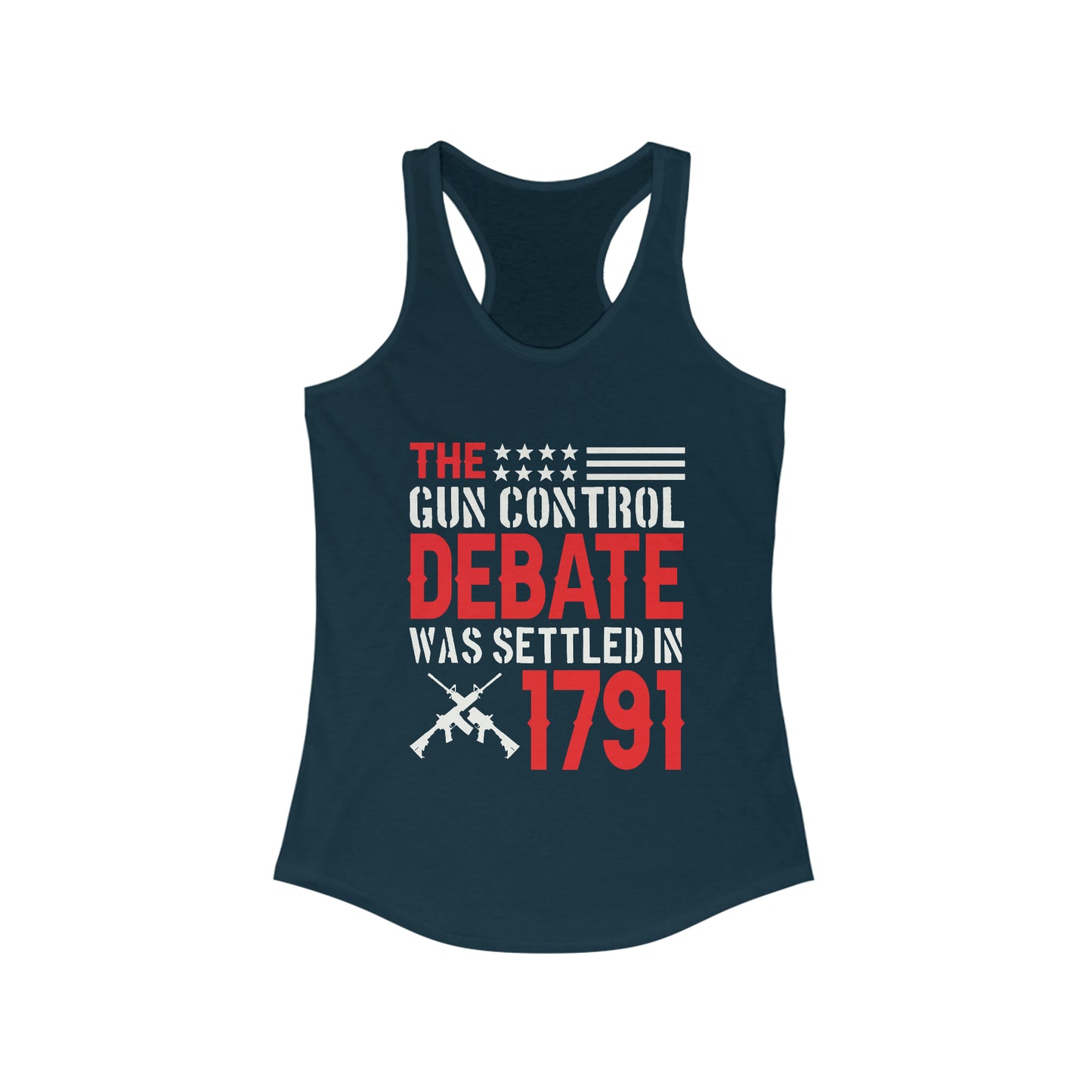 Gun Control Debate Women's Racerback Tank