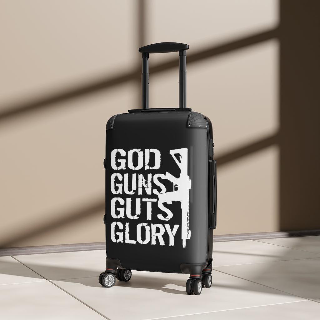 God Guns Guts Glory Suitcases