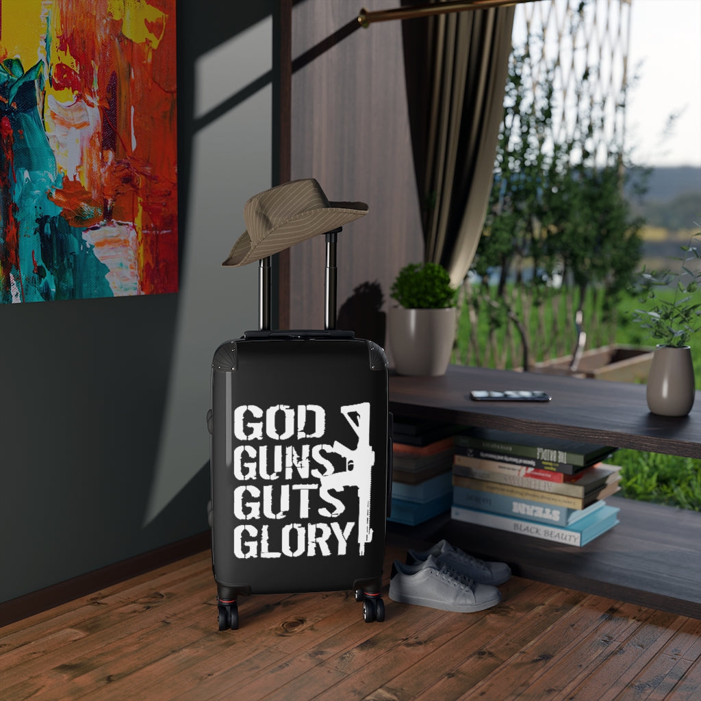 God Guns Guts Glory Suitcases