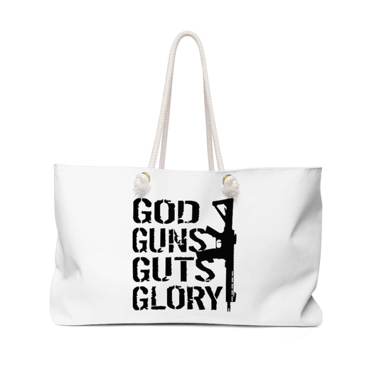 God Guns Guts and Glory Large Weekender Bag