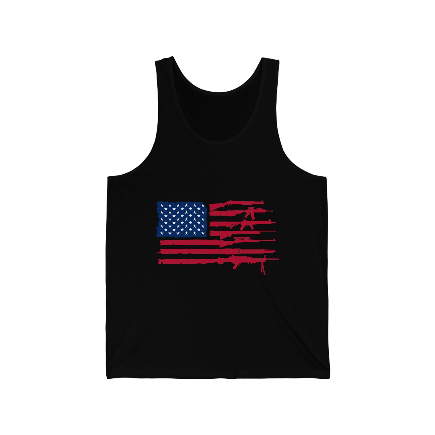 Mens Firearms Flag  Jersey Tank